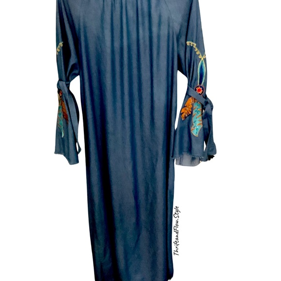 NWOT | BOHEMIAN | BEACH COVER UP | FABRIC SOFT JEANS | SIZE ALL FIT - Picture 9 of 16